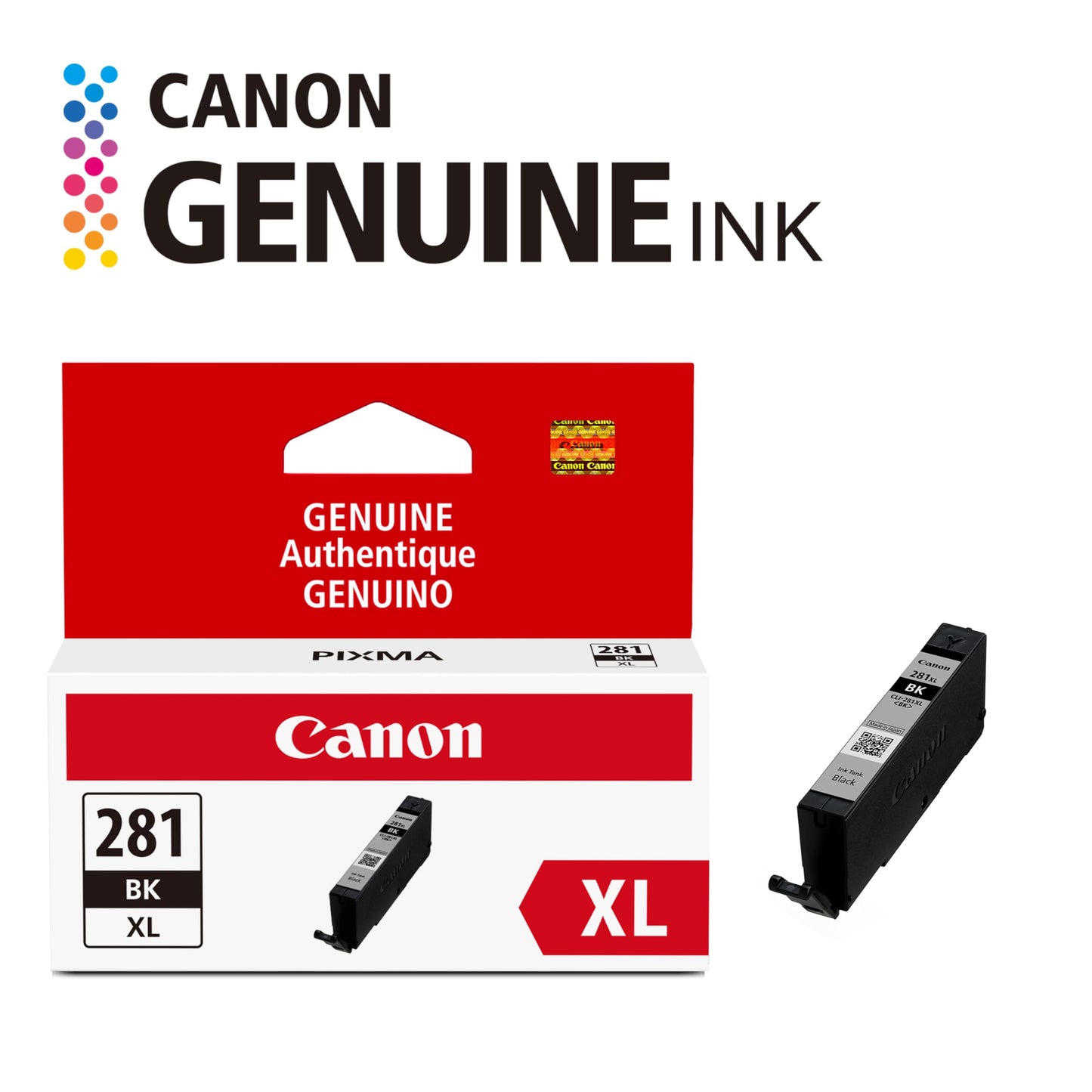 Canon CLI-281 XL Genuine Black Ink Tank, Compatible with TR8520, TS9120,TS8120, TS6120, TS9521C/a, TS9520/a, TS8220, TS6220, TS8320, TS6320,