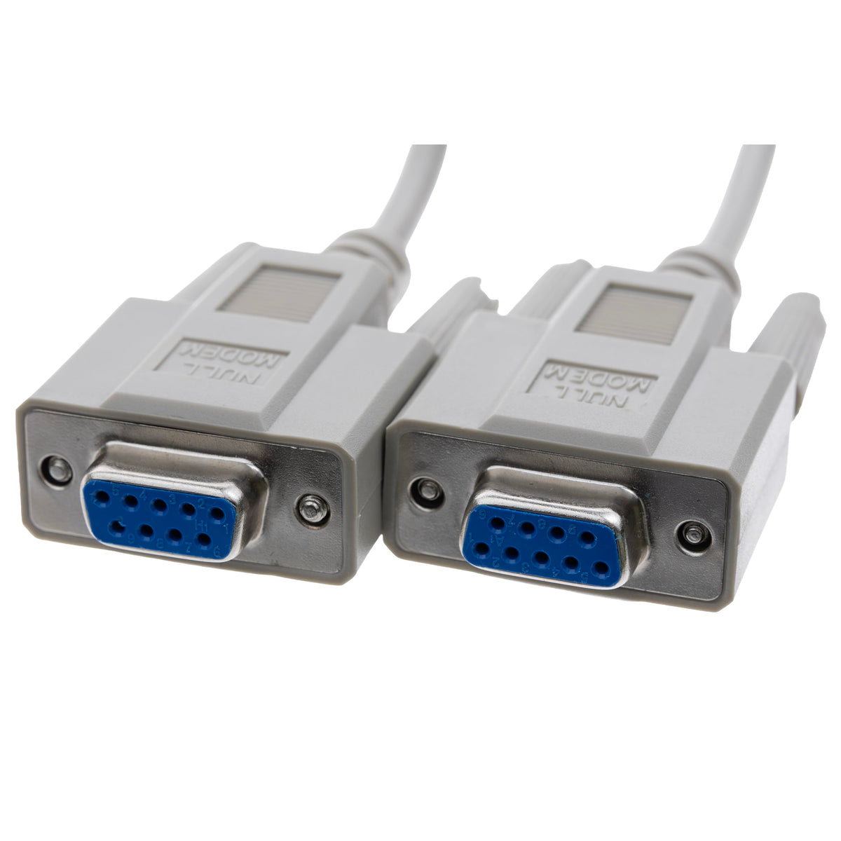CableWholesale Null Modem Cable, DB9 Female to Female, UL Rated, 8 Conductor, Beige, 10 Feet