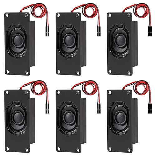 XIITIA 6pcs Speakers 3 Watt 4 Ohm Mini Speaker 4ohm 3w Loundspeaker Micro Speaker with 2.54mm Dupont Interface Compatible with Small Electronic