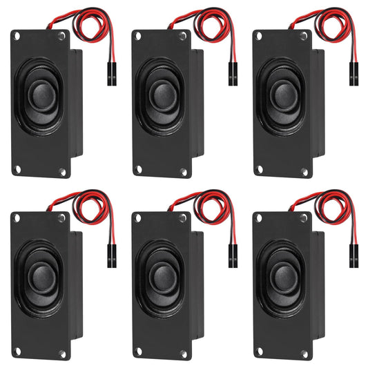 XIITIA 6pcs Speakers 3 Watt 4 Ohm Mini Speaker 4ohm 3w Loundspeaker Micro Speaker with 2.54mm Dupont Interface Compatible with Small Electronic