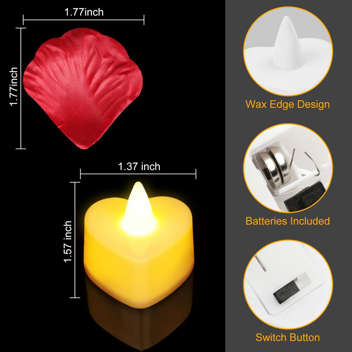 LAMATY Pink Marry Me Light Up Letters Proposal Decorations, 2031 Pcs Marry Me Sign with 24 Pcs Heart Flameless Candles 2000 Pcs Rose Petals