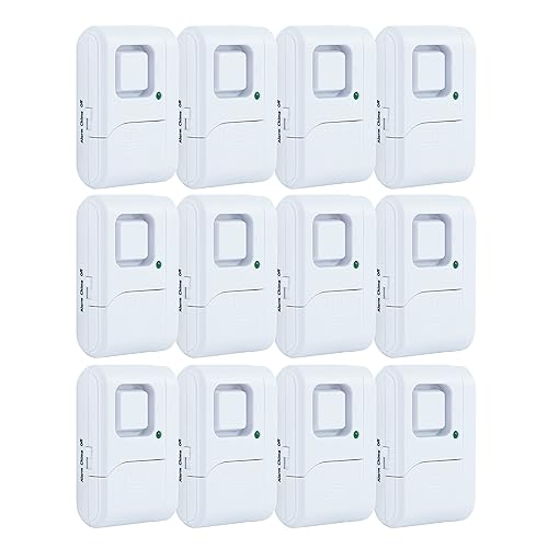 GE Personal Security Window and Door Alarm, 12 Pack, DIY Protection, Burglar Alert, Wireless Chime/Alarm, Easy Installation, Home Security, Ideal