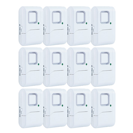 GE Personal Security Window and Door Alarm, 12 Pack, DIY Protection, Burglar Alert, Wireless Chime/Alarm, Easy Installation, Home Security, Ideal