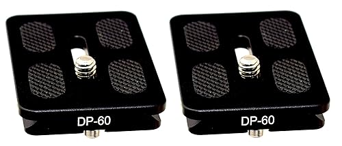 2 Pack DP-60 60mm QR Lens/Camera Body Plate Arca & RRS Compatible w D-Ring Desmond