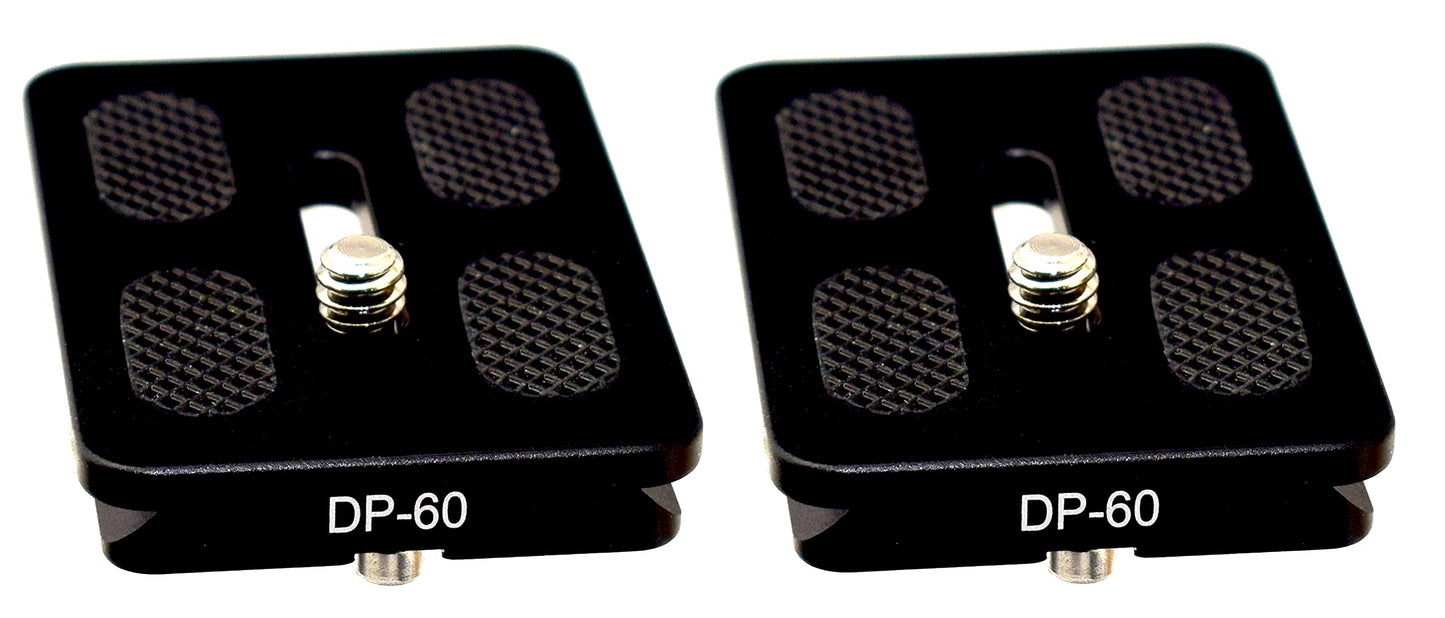 2 Pack DP-60 60mm QR Lens/Camera Body Plate Arca & RRS Compatible w D-Ring Desmond