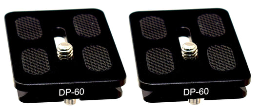 2 Pack DP-60 60mm QR Lens/Camera Body Plate Arca & RRS Compatible w D-Ring Desmond