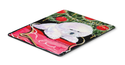 Caroline's Treasures SS8957MP Christmas Tree with Bichon Frise Mouse Pad, Hot Pad or Trivet for Home Office Gaming Working Computers Laptop Mouse