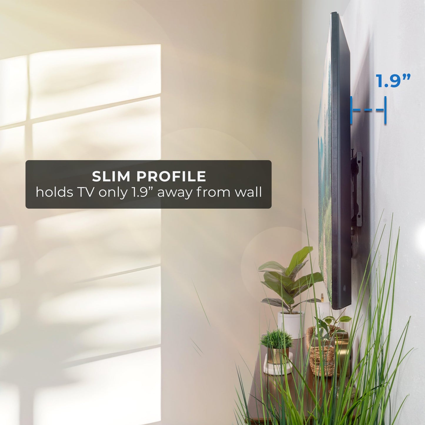 Mount-It! Tilting TV Wall Mount Bracket for 42-80 Inch TVs | Universal TV Mount with Low Profile Design, Supports 110 lbs | Quick Release Lock | Fits