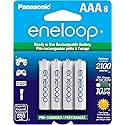 Eneloop Panasonic BK-4MCCA8BA AAA 2100 Cycle Ni-MH Pre-Charged Rechargeable Batteries, 8-Battery Pack