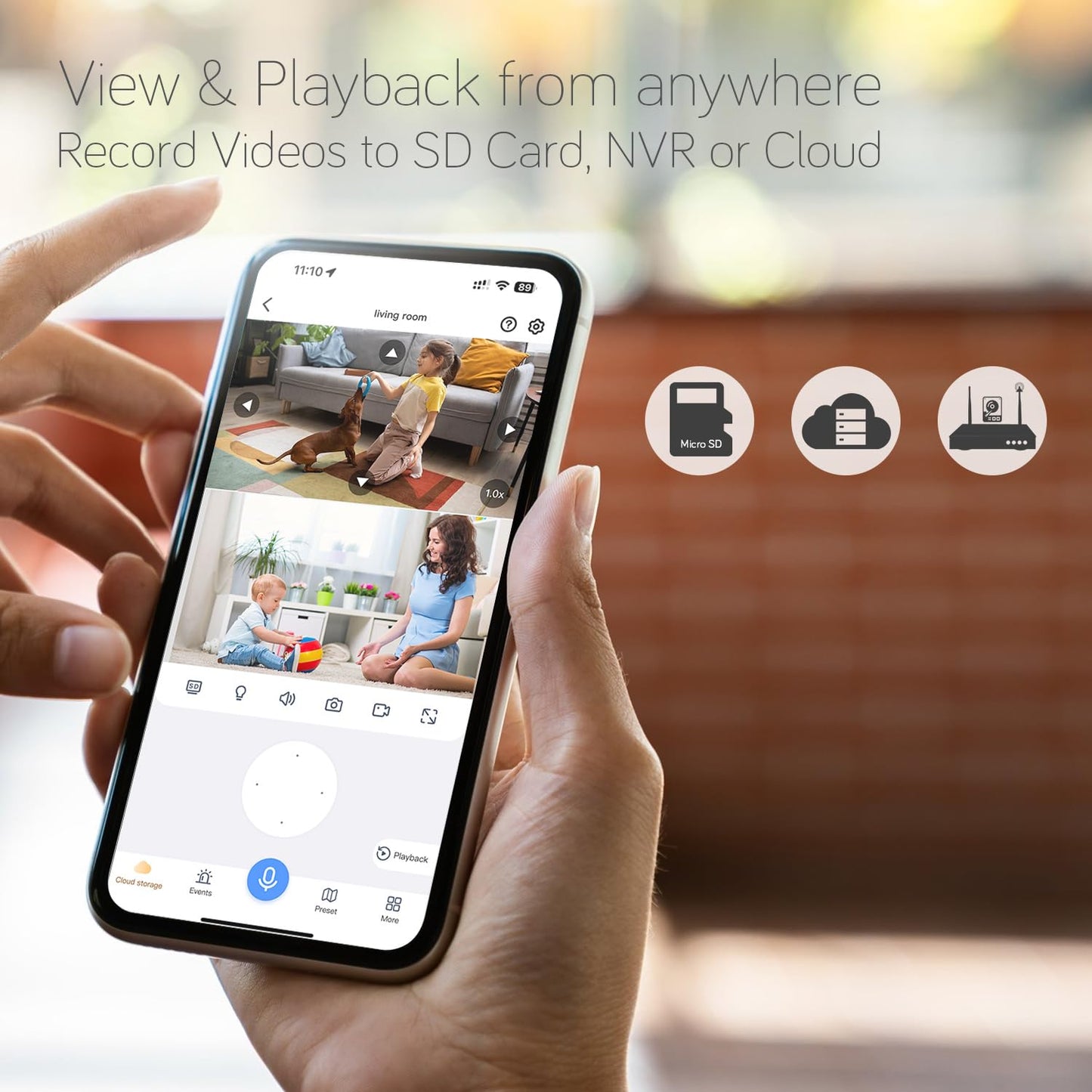 xmartO [AI Auto Track] 2K HD Auto Tracking Wireless Security Camera AC Powered, PTZ Rotation Home Camera with 2-Way Audio, Night Vision and Motion