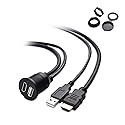 Cable Matters Car Stereo HDMI and USB Port Extender Cable/USB HDMI Car Mount Cable - 3 Feet