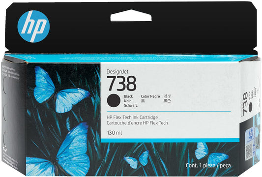 HP 738 130-ml Black DesignJet Ink Cartridge