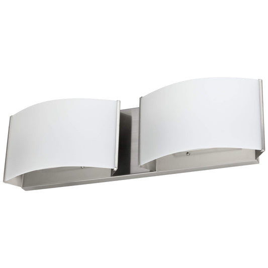 Sunlite 82062-SU LED Decorative Curved Wall Sconce Fixture, 20 Watts, 1200 Lumen, Brushed Nickel Finish, Dimmable, Indoor Lighting, ETL Listed, 2