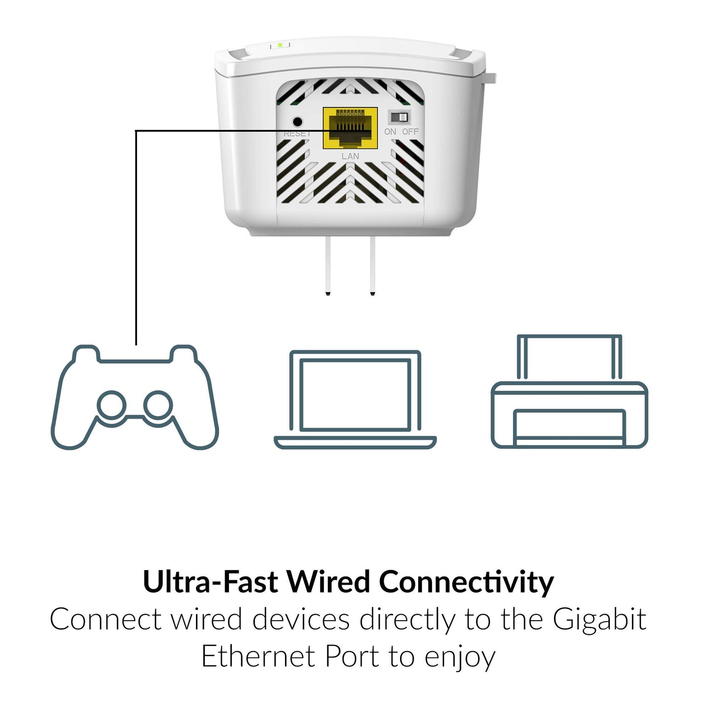 D-Link WiFi Range Extender Mesh Gigabit AC1900 Dual Band Wireless or Ethernet Port (DAP-1955-US) (Renewed)