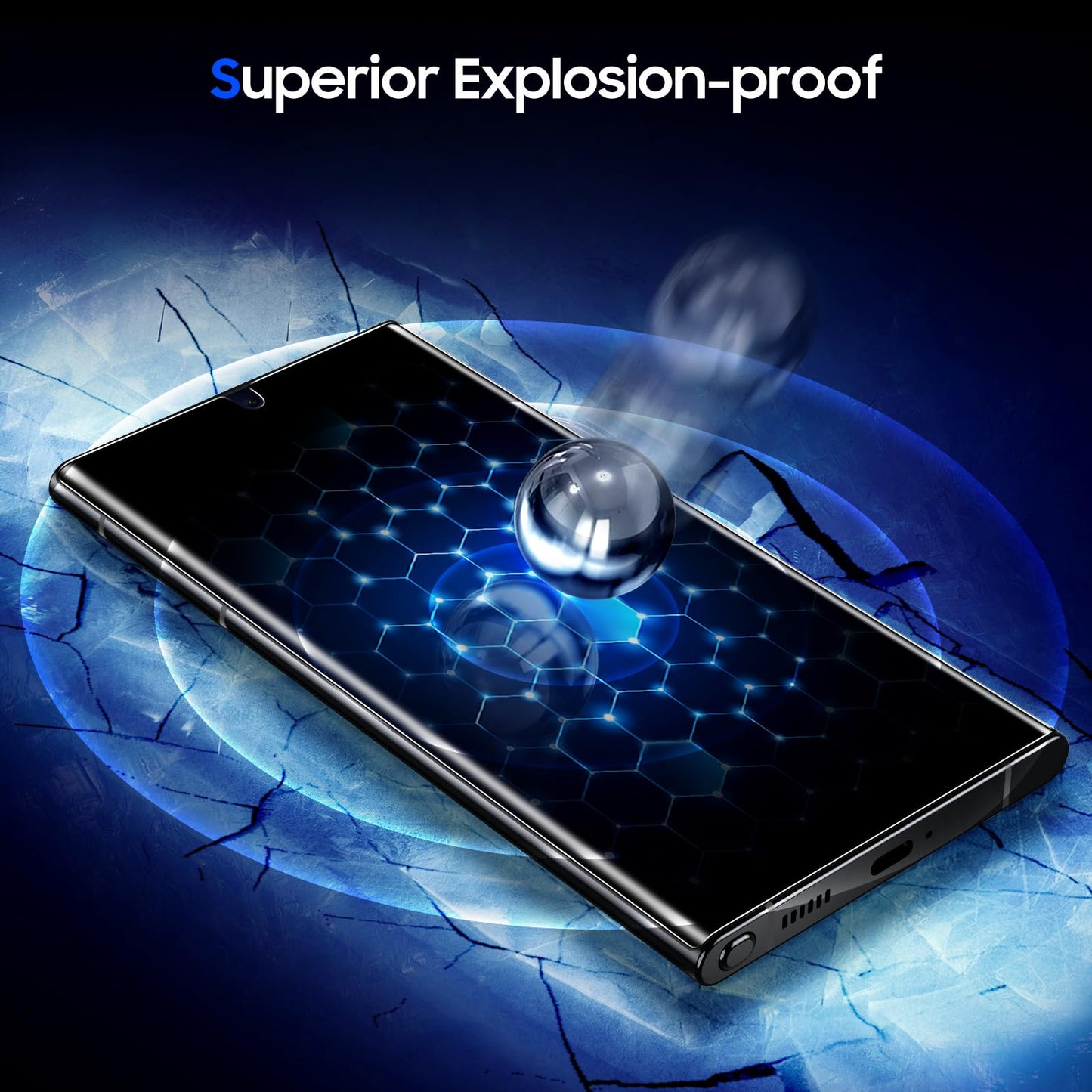 UniqueMe [2+2 Pack for Samsung Galaxy S22 Screen Protector and Camera Lens Protector