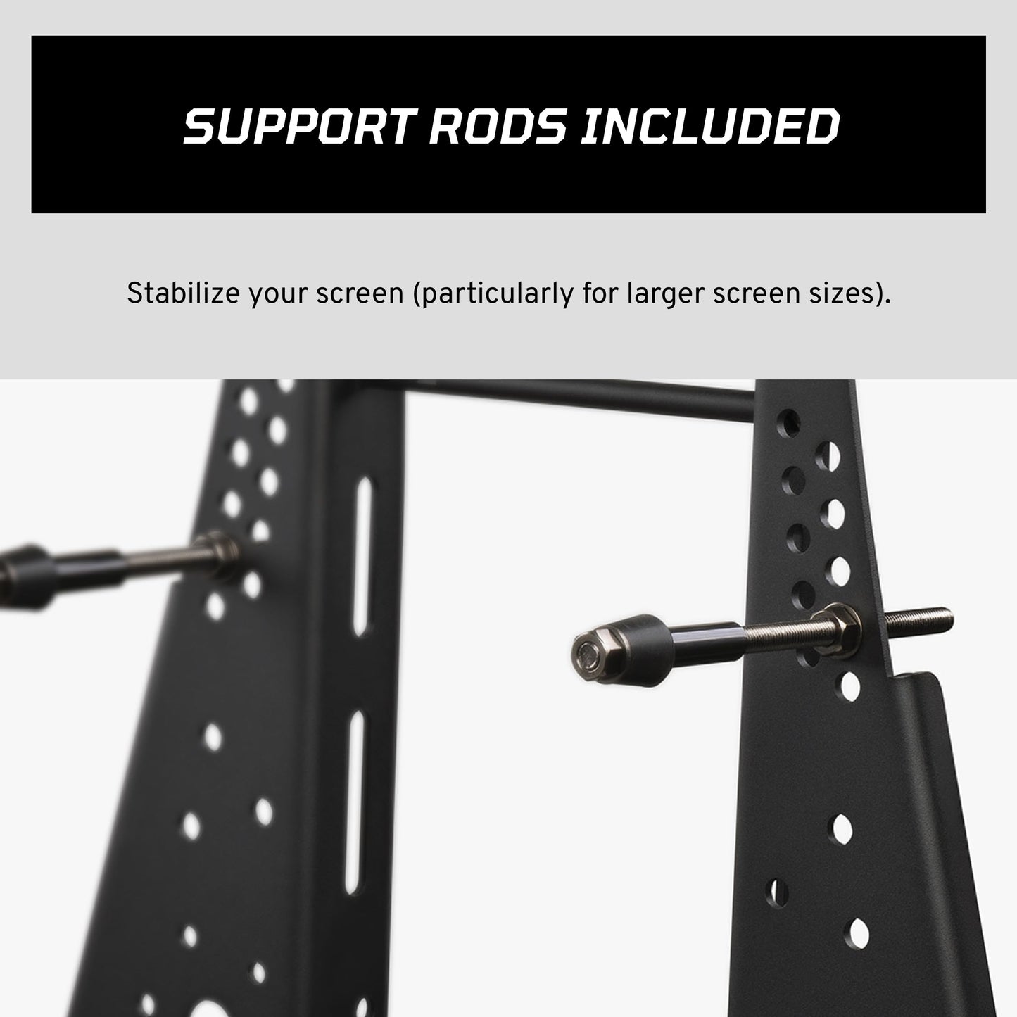 Fanatec Sim Racing CSL Cockpit Monitor Holder - Stable and Secure, Designed For The CSL Cockpit, Wide Range Monitor Support, Fully Adjustable - Black