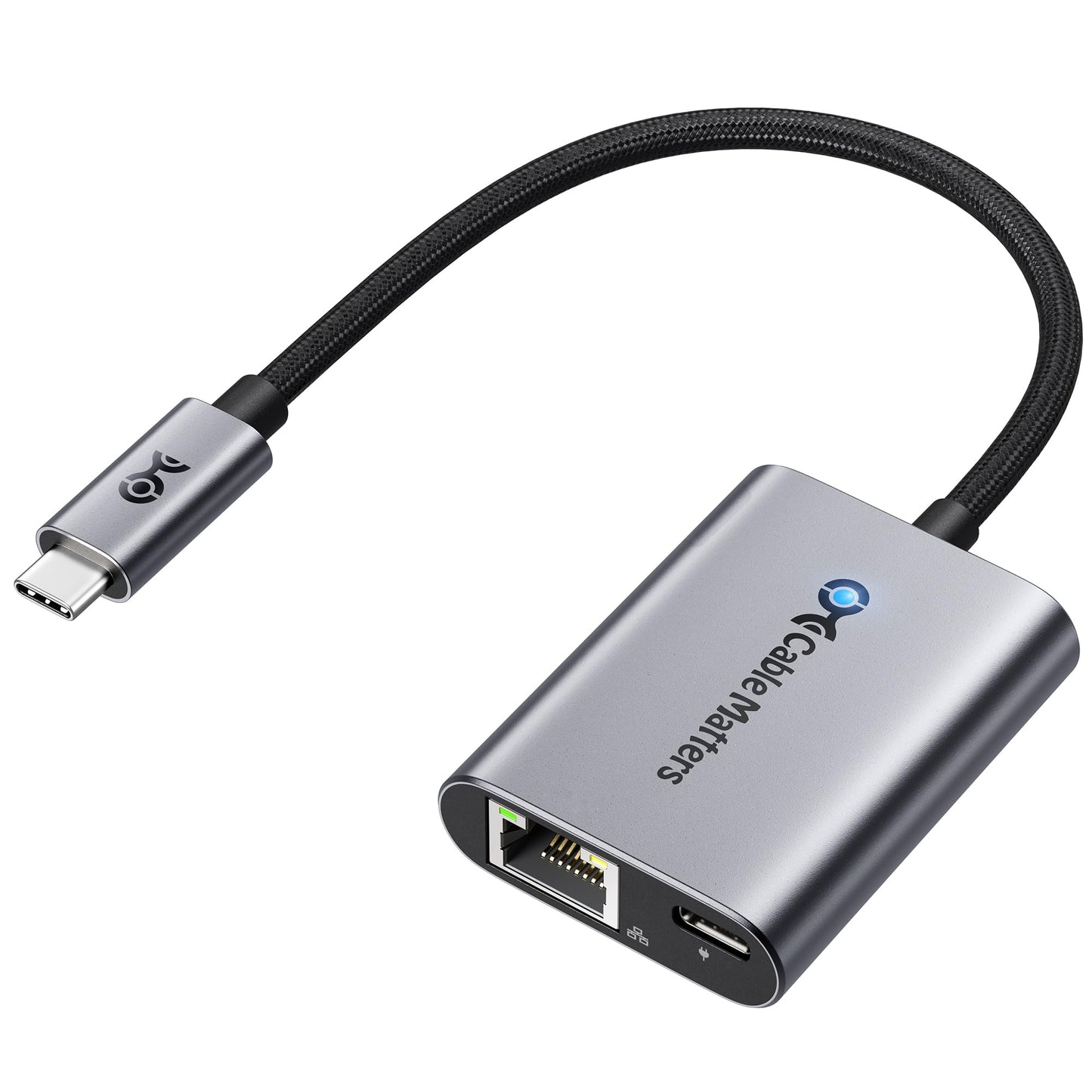 Cable Matters USB C to Ethernet Adapter with Charging, 1 Gigabit Ethernet