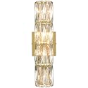 SAMTEEN Gold Wall Sconce Modern Crystal Sconces Wall Lighting 4-Light Bathroom Wall Mount Light Crystal Vanity Light Fixture for Bedroom Hallway