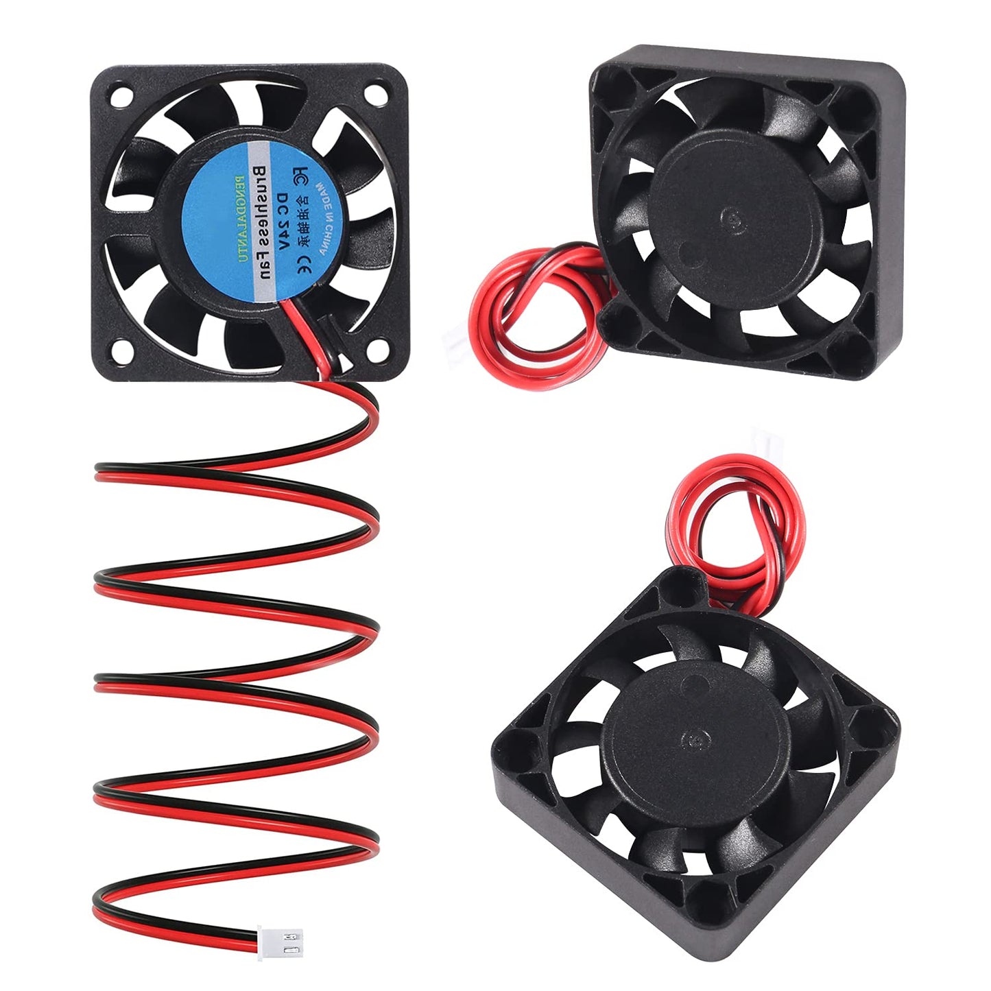 AEDIKO 6pcs 4010 Fan 24V 3D Printer Cooling Fan 40x40x10mm Mini Brushless Fan with 2 Pin Terminal for Ender 3 Pro 3X CR-10S 3D Printer