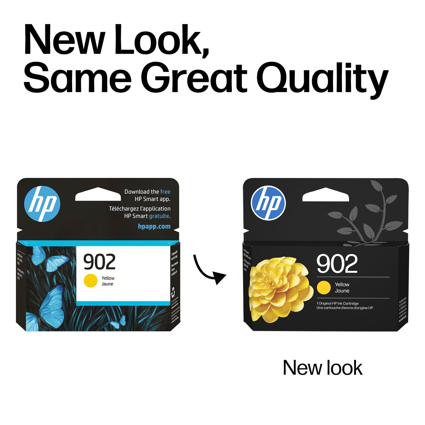 HP 902 Yellow Ink Cartridge | Works with OfficeJet 6950, 6960, Pro 6960, 6970 Series | T6L86AN