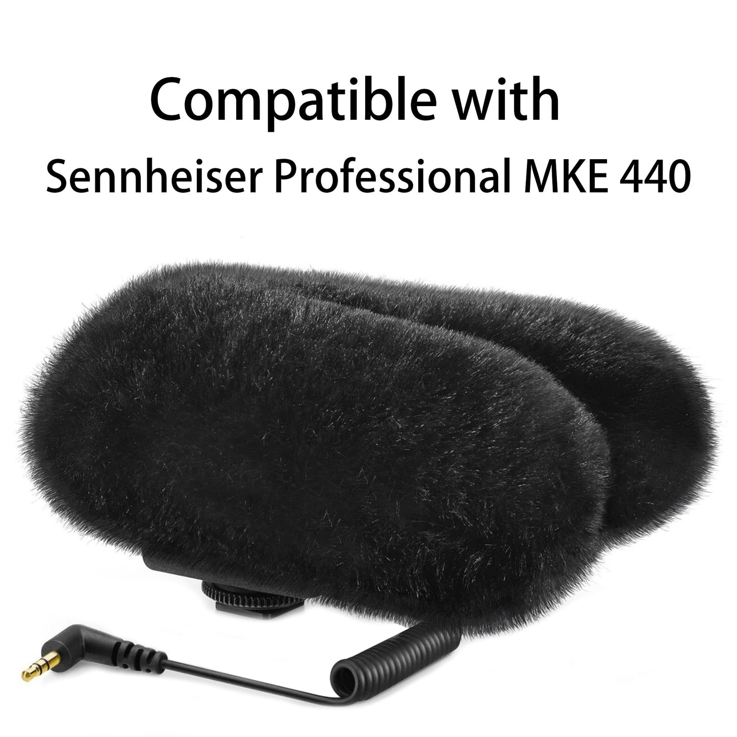 LEFXMOPHY Windscreen for SENNHEISER Professional MKE 440 Microphone MKE440 Grey Mic Furry Wind Muff Deadcat Cover