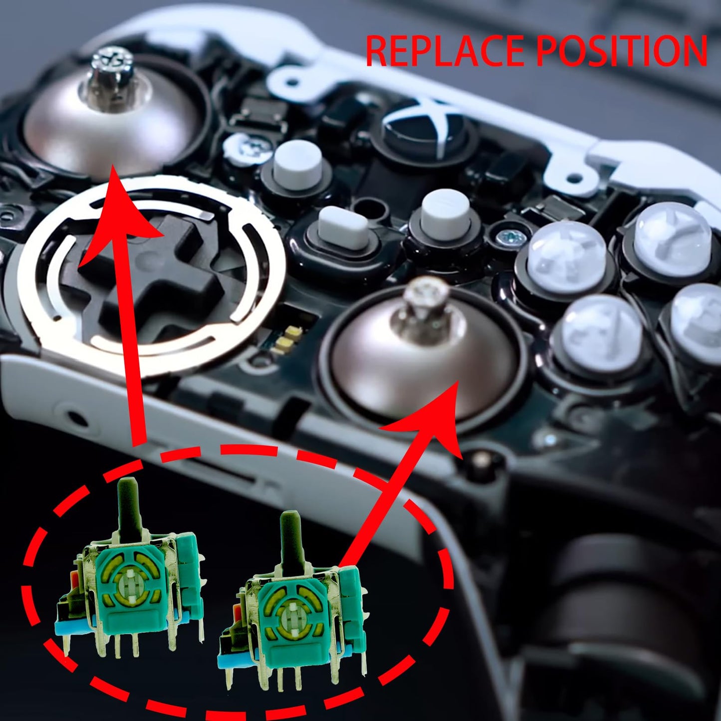 CTHTBZ 2PCS Genuine Replacement 3D Analog Joystick Thumb Sticks for Xbox One, Repair Kit Stick Drift Joystick Analog Sensor Module for Xbox One Series
