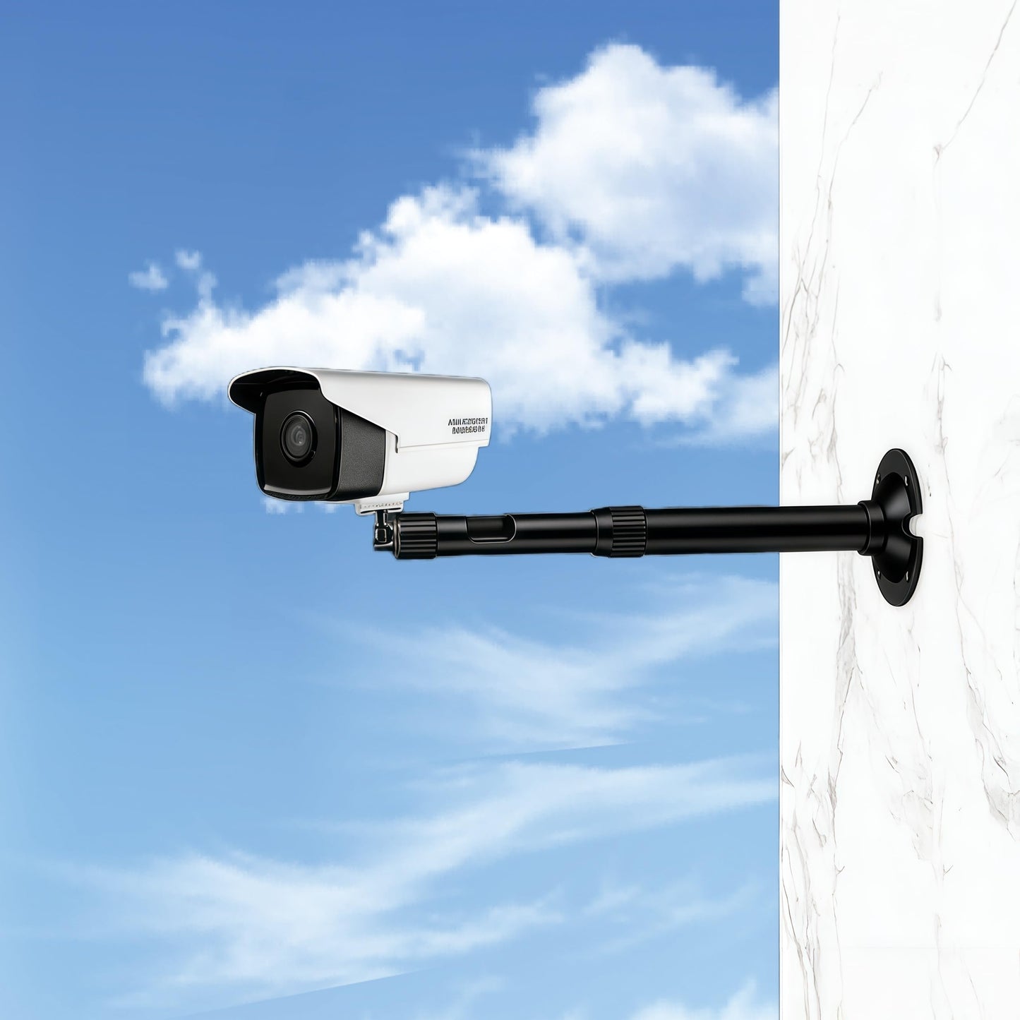 Coolotic Adjustable Telescopic CCTV Camera Mount Bracket - Wall & Ceiling Compatible for Surveillance Bullet Cameras, IP Cameras & More