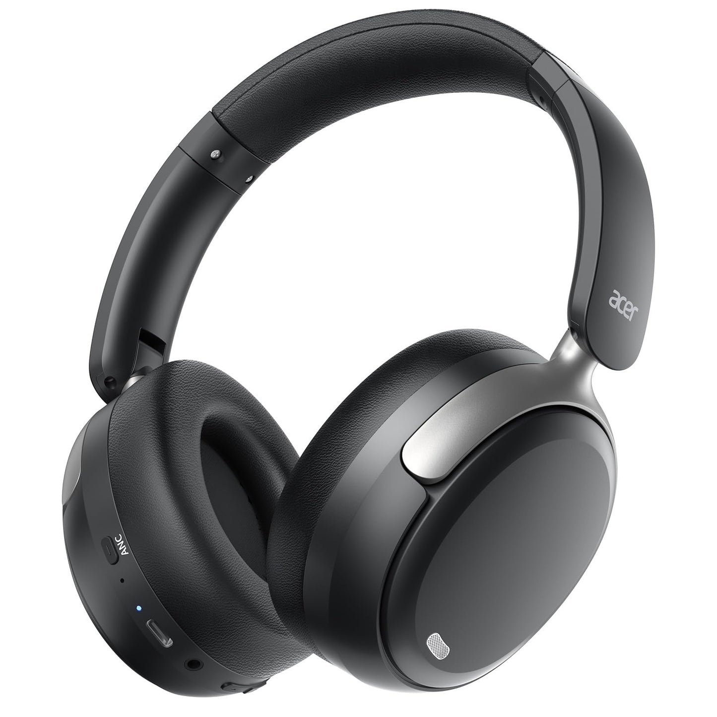 Acer OHR516 Active Noise Cancelling Headphones, Over Ear Wireless Bluetooth, 60H Playtime, 40mm Drivers, Low-Latency Mode, ENC Clear Calls, Foldable