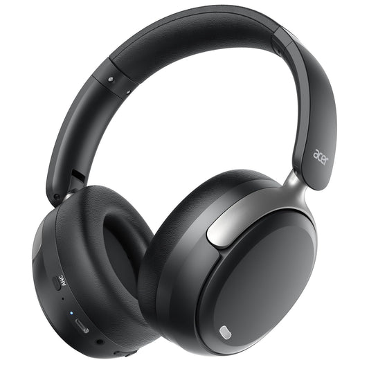 Acer OHR516 Active Noise Cancelling Headphones, Over Ear Wireless Bluetooth, 60H Playtime, 40mm Drivers, Low-Latency Mode, ENC Clear Calls, Foldable