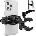 Mippko Phone Holder for Golf Cart/Microphone Stand/Cart/Railing/Handlebar/Rod,Fit for 3.5~7.5 inch iPhone/Nexus/HTC/LG/Smartphone,360°Adjustable Clip