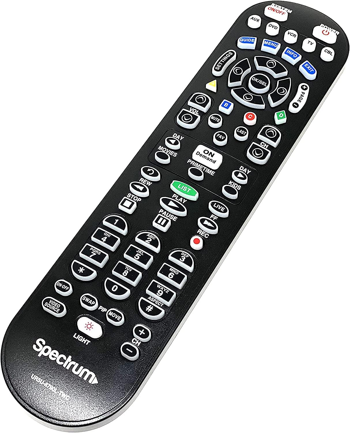 Charter Spectrum TV Remote Control TIME Warner CLIKR-5 UR5U-8780L New | Compatible with Time Warner, Brighthouse and Charter Cable Boxes | keypad