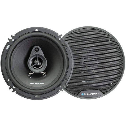 BLAUPUNKT BPS-E653 6.5" 3-Way Car Speakers 80W with Enhanced Clarity - Efficient Design, Durable Build, Easy Installation - Pair Bundle with Gravity Magnet Phone Holder