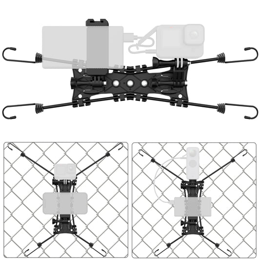 Baseball Cell Phone Fence Mount, iPhone Fence Mount with Battery Holder for iPhone & Android, Gopro, Mevo Start, Support Recording While Charging