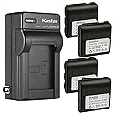 Kastar 4-Pack Battery and AC Wall Charger Compatible with Sharp BT-H21 BT-H21U BT-H22 BT-H22U BT-H32 BT-H32U BT-H42 BT-H42U, Duracell DR7 Empire