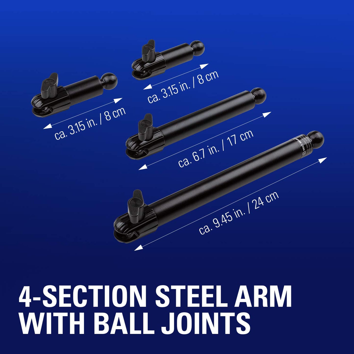 Elgato Flex Arm L, Premium 4-Section Articulated Arm for easy Mounting and Adjusting of Lights, Cameras, and Microphones, for Streaming
