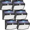 Peasur [6 Packs] Solar Lights Outdoor Motion Sensor Solar Security Lights Waterproof with 3 Lighting Modes Solar Powered Wall Lights Outside