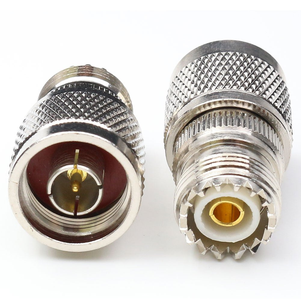 ANHAN N Male to UHF Female Connectors, Pl259 to N Type Coax Adapter, SO239 Female Adapter, 2 Packs