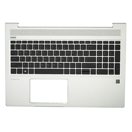 RenBang Tech Replacement for HP Probook 450 455 G6 450 455R G7 Laptop Upper Case Palmrest with Non-Backlit Keyboard Assembly L45091-001 Sliver