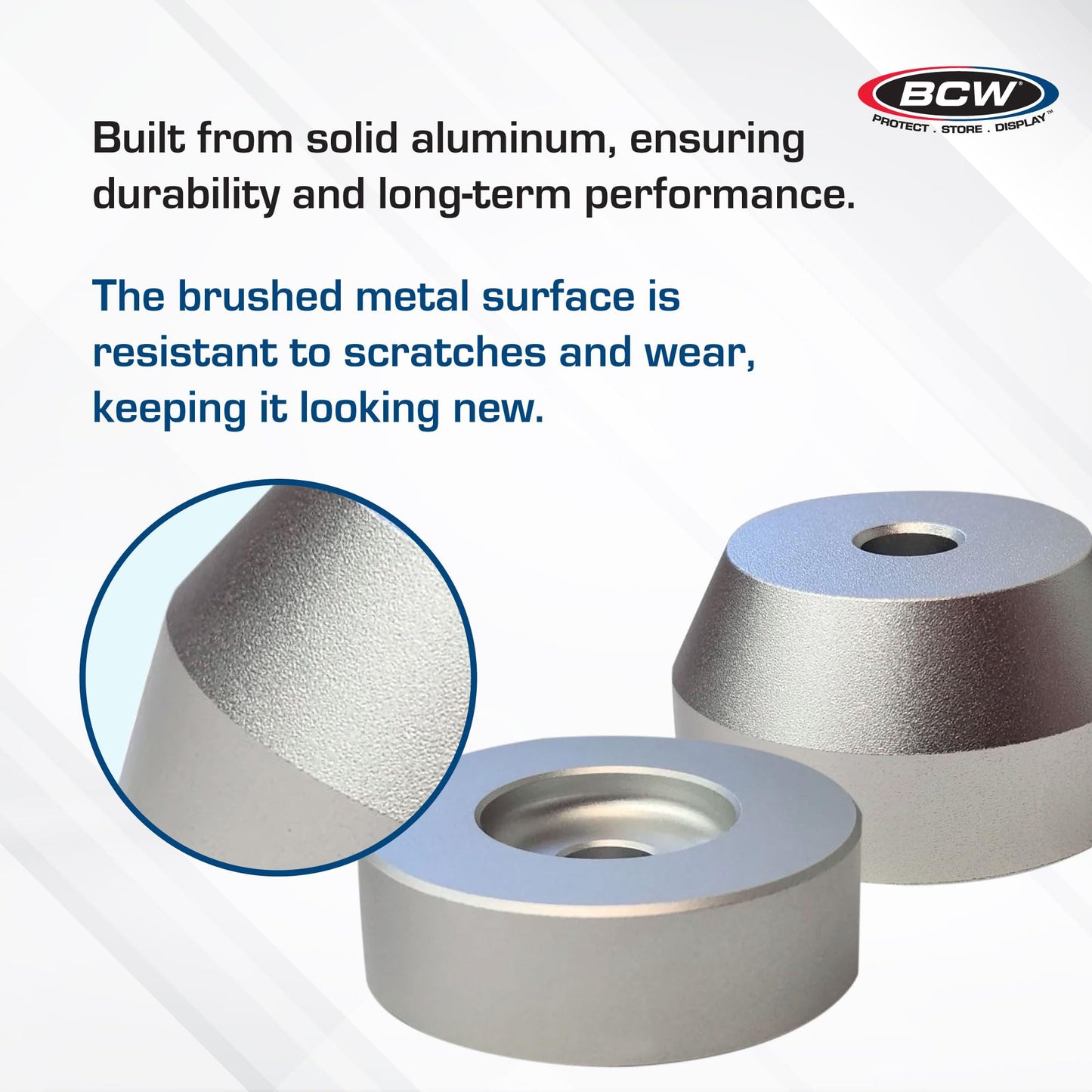 BCW 7 Inch Record Player Adapter - Classic | Aluminum 45RPM Record Adapter | Universal Fit, Turntable Spindle Adapter for Enhanced Vinyl Playback
