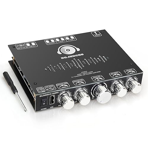 S350HS TPA3251 Bluetooth Power Amplifier Board with Subwoofer 2.1 Channel 220W×2+350W, 12V-38V Audio Power Amplifier Module with Treble and Bass