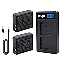 DMW-BLG10 DMW-BLG10PP DMW-BLE9 Battery 2 Pack Replacement Compatible for Panasonic DC-G100 DC-ZS80 DC-GX9 DC-LX100 II DC-ZS200 DC-ZS70 DMC-GX80