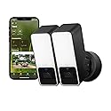 Eve Outdoor Cam 2-Pack Secure floodlight Camera, High Security & Privacy (HomeKit Secure Video), 1080p, Night Vision, Wi-Fi (2.4 GHz), Motion Sensor