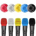 250 pcs Disposable Microphone Cover, Non - Woven Handheld Microphone Windscreen Protective Cap Mic Hygiene Covers with Elastic Band for Recording