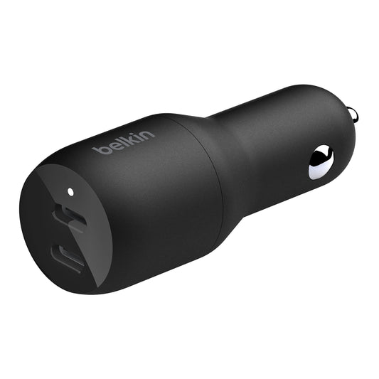 Belkin 36-Watt Dual-USB Car Charger - Power Delivery 2 18W USB-C Ports with PPS Charging Apple iPhone 14, 14 Pro, 14 Pro Max, iPhone 13, 13 Pro, 13