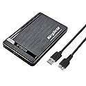 KingData SSD HDD Hard Drive Enclosure 2.5" inch SATA III USB 3.0 Caddy Case External Reader Laptop Fast Data Transfer UASP Cable Included Tool-Free
