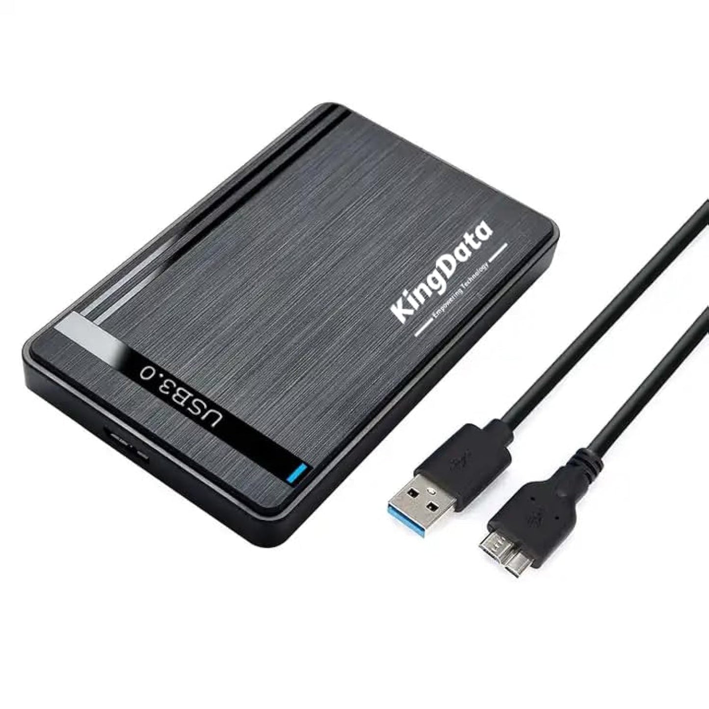 KingData SSD HDD Hard Drive Enclosure 2.5" inch SATA III USB 3.0 Caddy Case External Reader Laptop Fast Data Transfer UASP Cable Included Tool-Free
