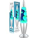 JAMBO 16" Beautiful Lamp- Blue with Yellow/Green Wax, Relaxing Liquid Light, Night Light Nightlight, Home Decor Living Room Office Bedroom Lamp