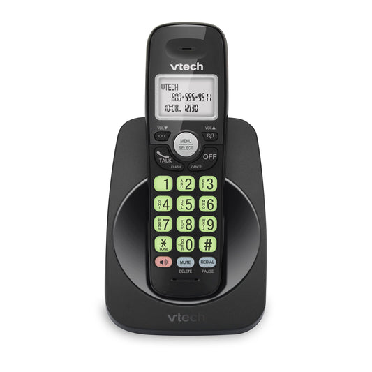VTech Cordless Phone with DECT 6.0, Full-Duplex Speakerphone, Lighted Display, Backlit Keypad, Caller ID/Call Waiting, Volume Control, Hearing Aid