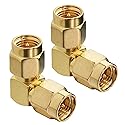 Boobrie SMA Coax Adapter SMA 90 Degree Connector SMA Male to SMA Male Right Angle Adapter Gold-Plated SMA Cable Adapter SMA Male Plug (Pin) Connector