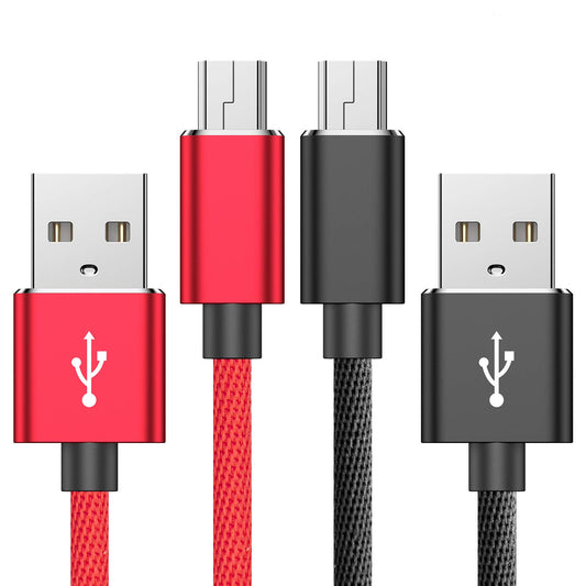 PS3 Controller Charger Charging Cable - 2 Pack 10FT Long Nylon Braided 5 Pin Mini USB Data Sync Cord for Playstation 3, Dualshock 3, PS Move, TI84